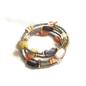 Spiral beaded bracelet